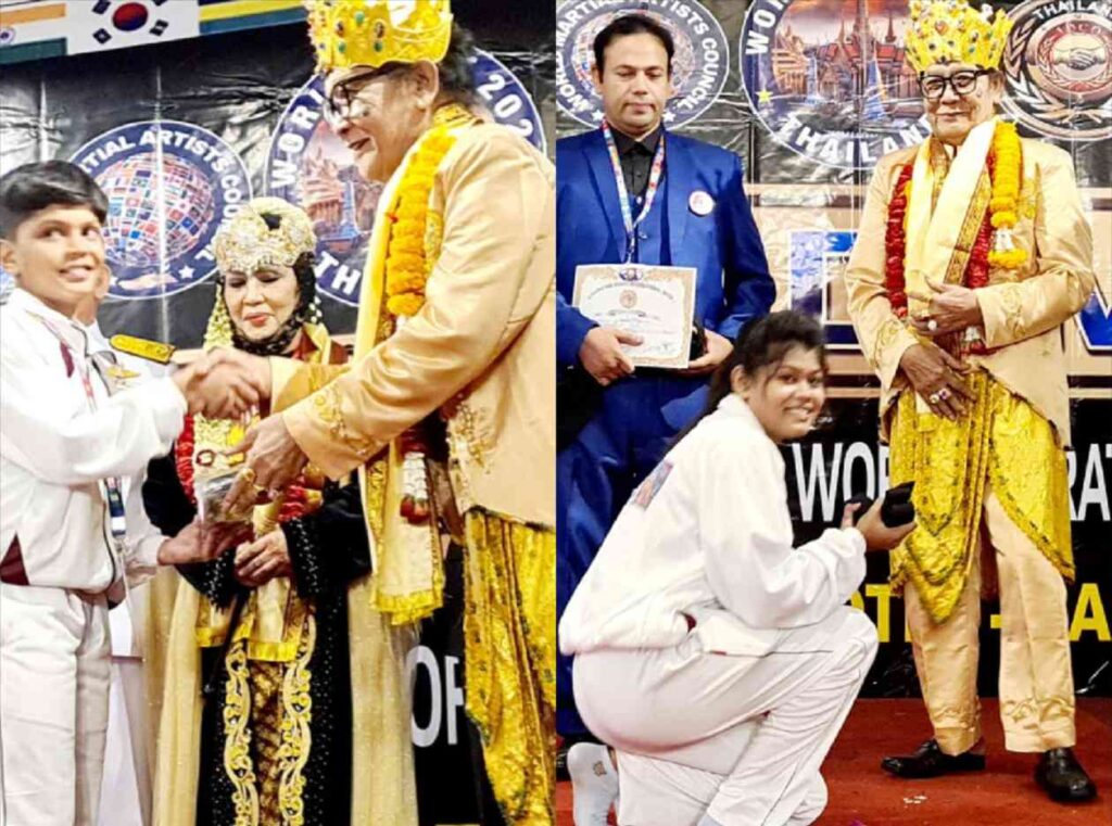 Erum Seraj, Shahid Mehmood, Md Ali Waris & Anjum Khokhar honoured with Black Belt by the King