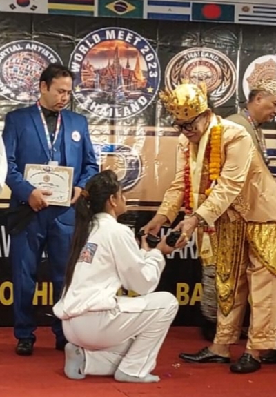 TMC Councillor Iqbal Ahmed Felicitates Erum Seraj, As she Receives Black Belt at World Meet 2023, Bangkok