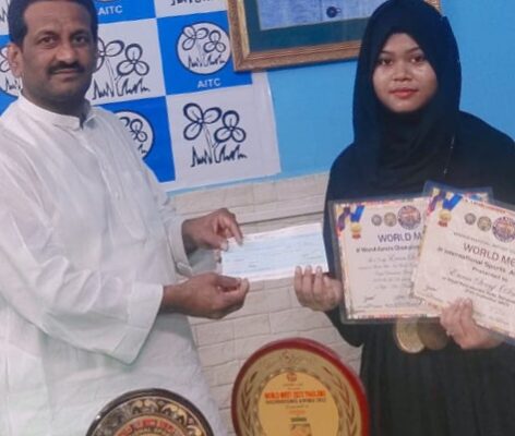 TMC Councillor Iqbal Ahmed Felicitates Erum Seraj, As she Receives Black Belt at World Meet 2023, Bangkok